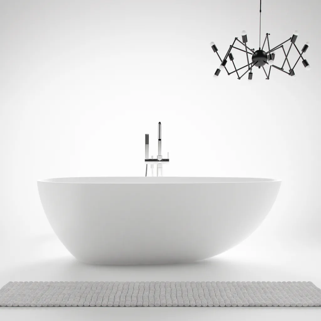 Boheme XL 180 - Badewanne 180x90, Massiv Mattweiß SolidTec®