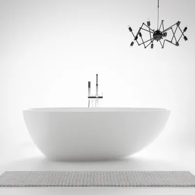 Boheme XL 180 - Badewanne 180x90, Massiv Mattweiß SolidTec®