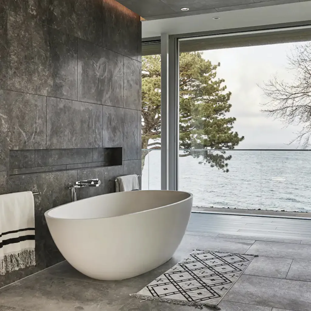 Boheme XL 180 - Badewanne 180x90, Massiv Mattweiß SolidTec®