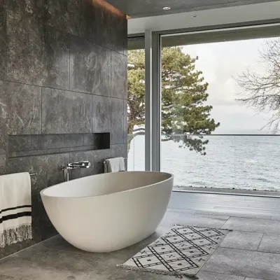 Boheme XL 180 - Badewanne 180x90, Massiv Mattweiß SolidTec®