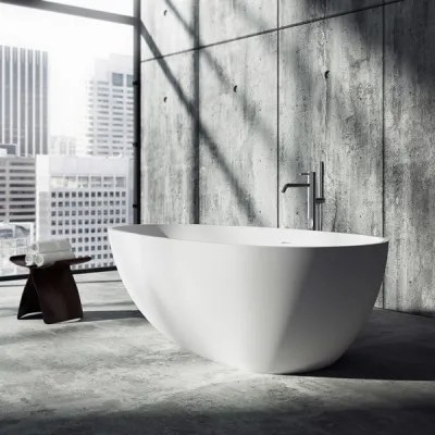 Boheme XL 180 - Badewanne 180x90, Massiv Mattweiß SolidTec®