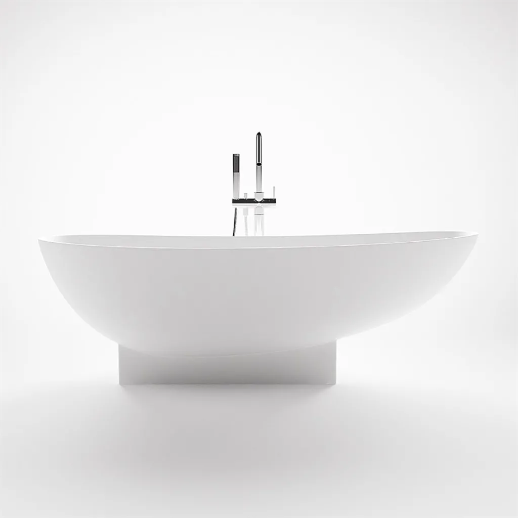 Boheme 182H - Badewanne 182x82 x59h, Massiv Mattweiß SolidTec®