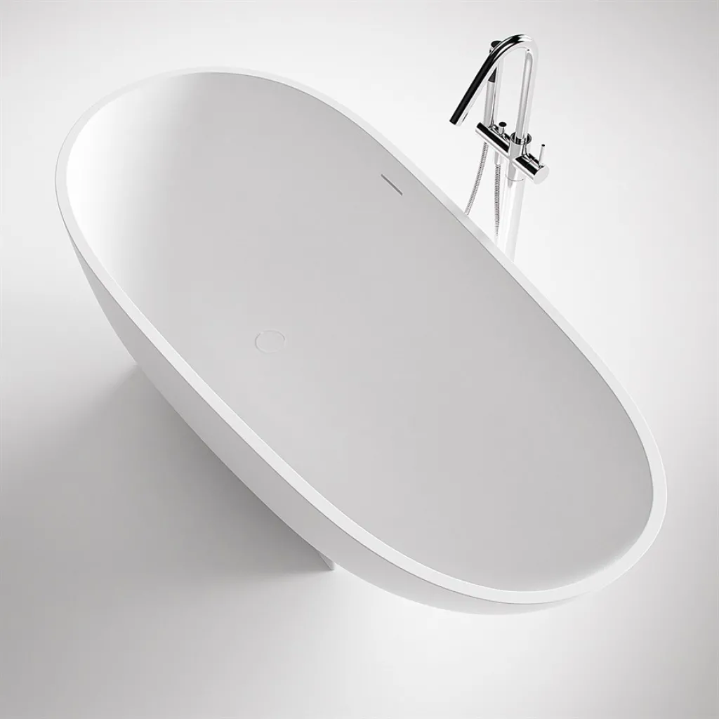 Boheme 182H - Badewanne 182x82 x59h, Massiv Mattweiß SolidTec®