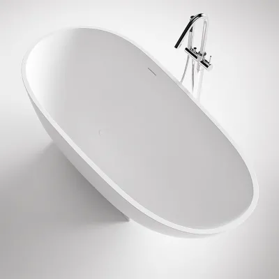 Boheme 182H - Badewanne 182x82 x59h, Massiv Mattweiß SolidTec®