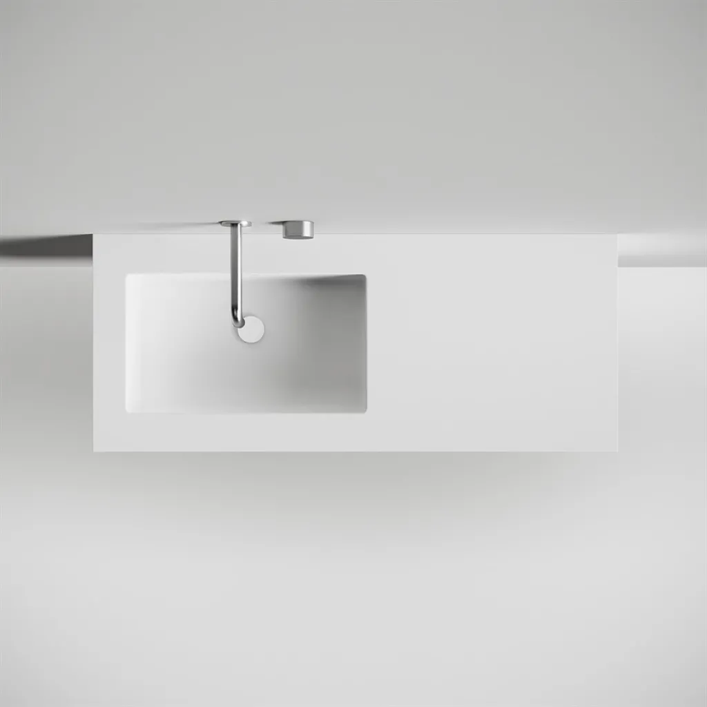 Copenhagen Chic 120L - Badezimmermöbel, Corian®, Mattweiß