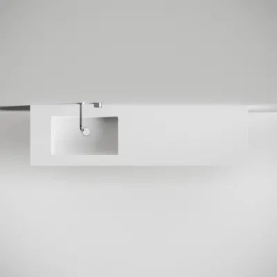 Copenhagen Chic 180L - Badezimmermöbel, Corian®, Mattweiß
