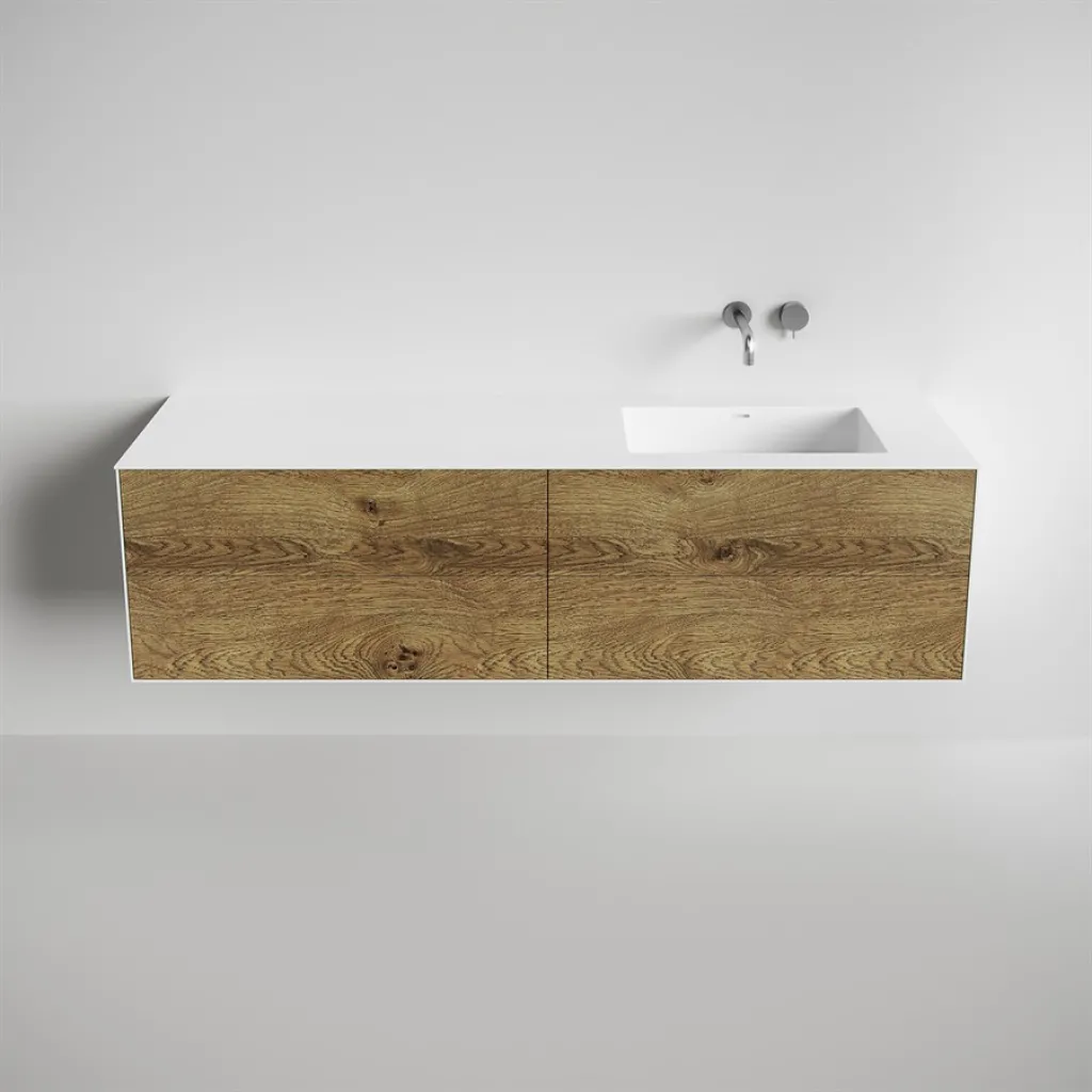 Copenhagen Chic 180R - Corian®, rohe Wildeiche