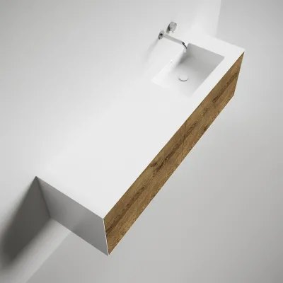 Copenhagen Chic 180R - Corian®, rohe Wildeiche