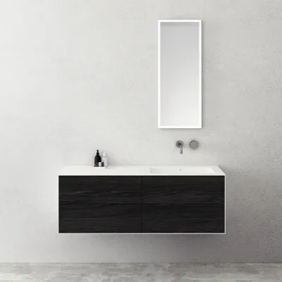 Copenhagen Chic 140R - Corian®, geräucherte Schwarzeiche