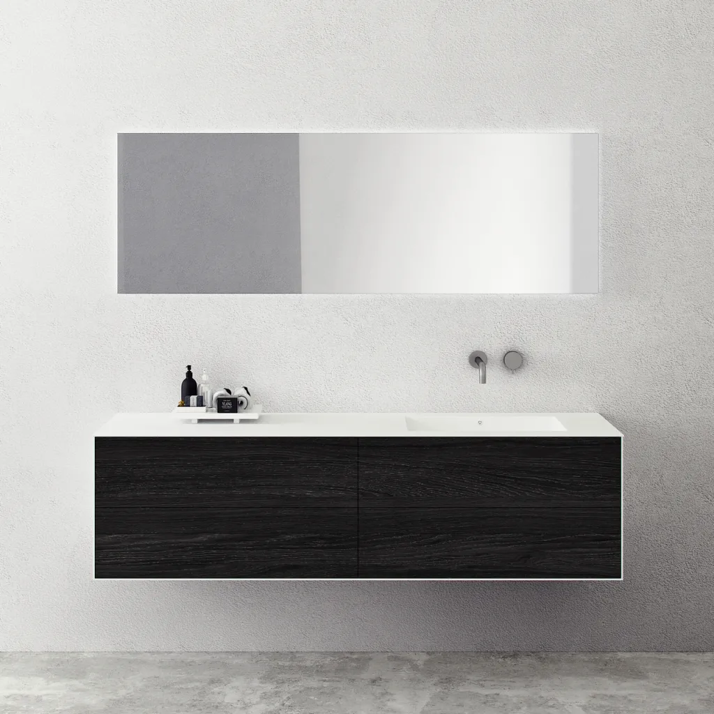 Copenhagen Chic 180R - Corian®, geräucherte Schwarzeiche