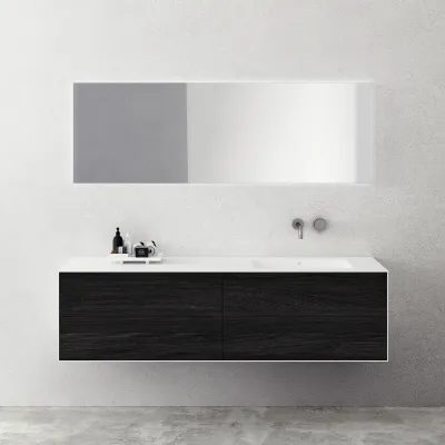 Copenhagen Chic 180R - Corian®, geräucherte Schwarzeiche
