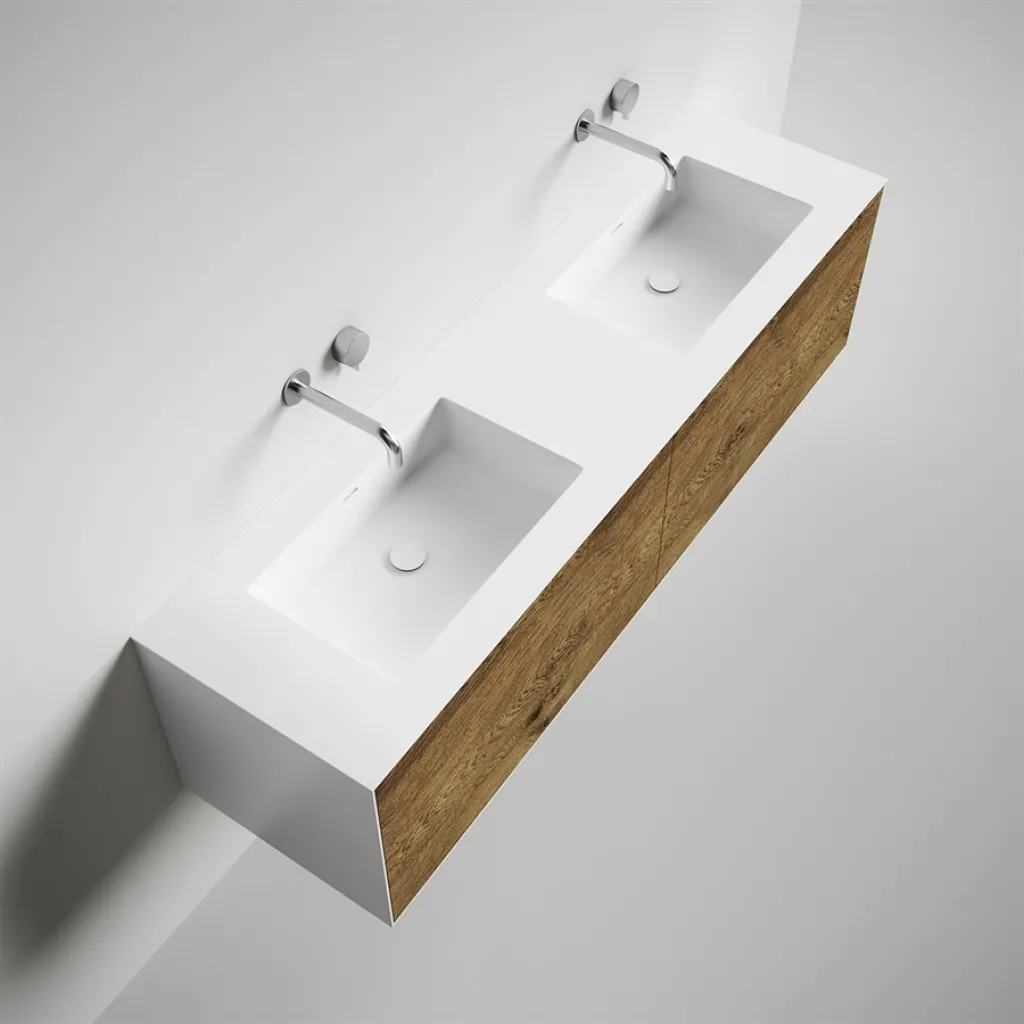 Copenhagen Chic 180D - Mathvid Corian® mit roher Wildeiche