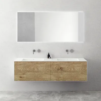 Copenhagen Chic 180D - Mathvid Corian® mit roher Wildeiche