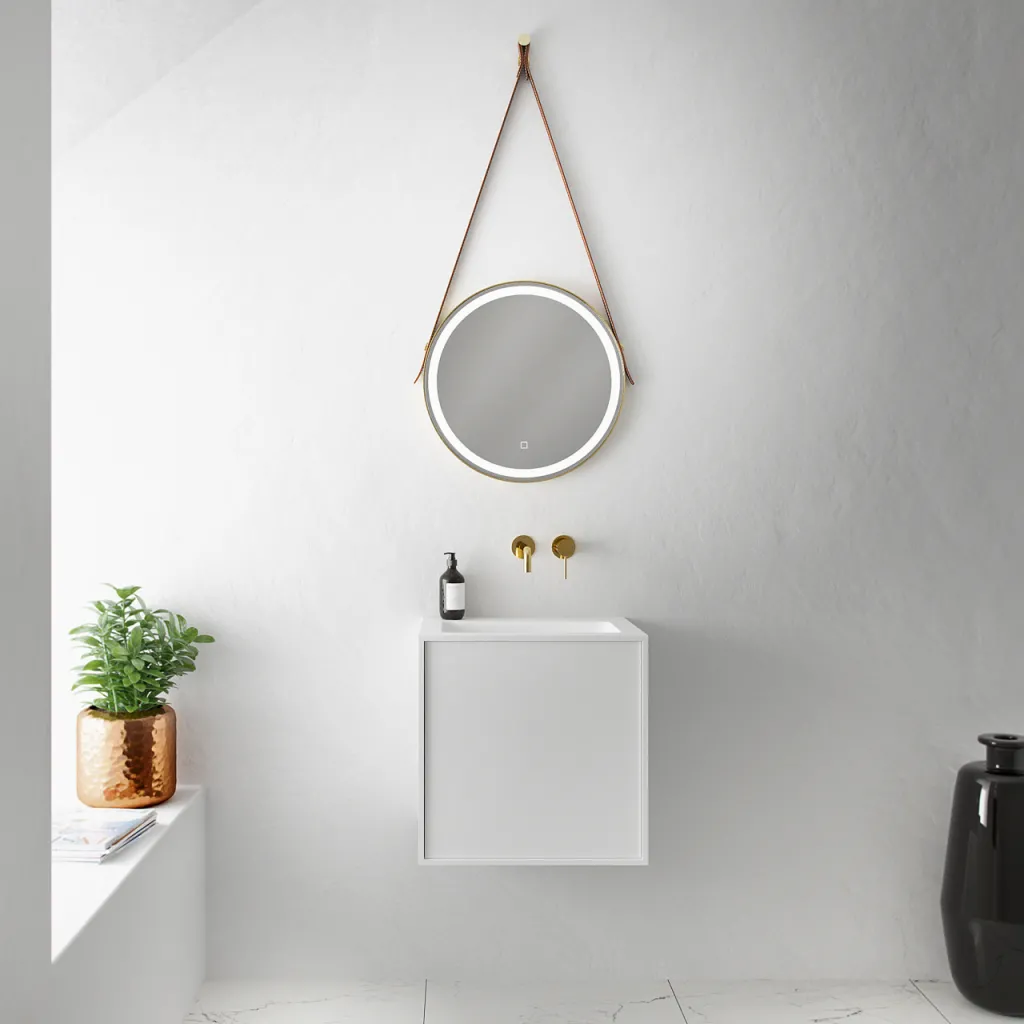 Compact Waterproof 50x40 - Wäscheschrank, Mattweiß SolidTec®