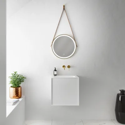 Compact Waterproof 50x40 - Wäscheschrank, Mattweiß SolidTec®