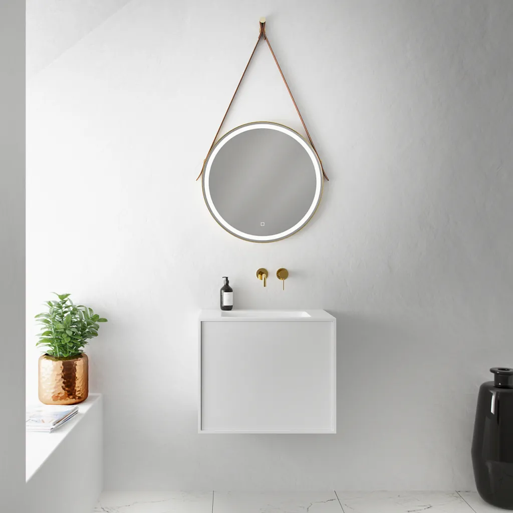 Compact Waterproof 60x40 - Wäscheschrank, Mattweiß SolidTec®