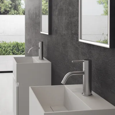 Compact 05 - Spüle 32x28, Mattweiß SolidTec®
