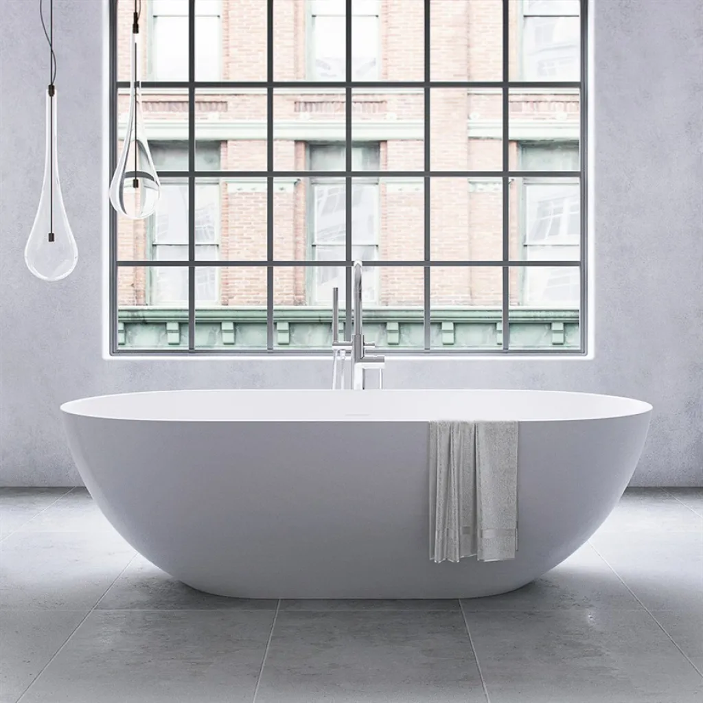Pulcher® Mood 178 - Badewanne 178x88, Mattweiß SolidTec®