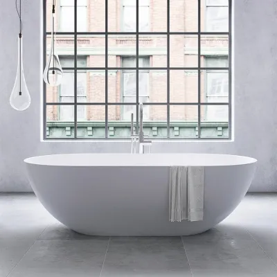 Pulcher® Mood 178 - Badewanne 178x88, Mattweiß SolidTec®