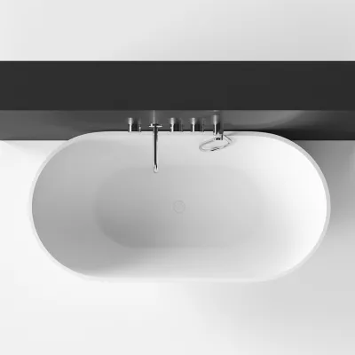 Pulcher® Mood 155 - Badewanne 155x77, Mattweiß SolidTec®