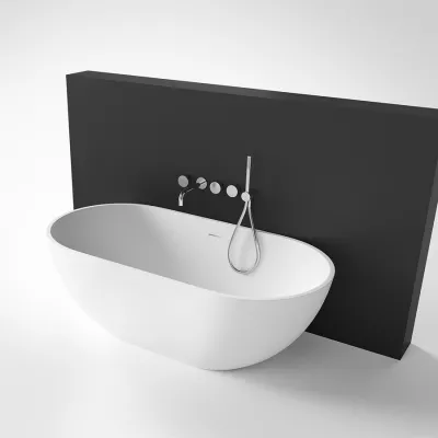 Pulcher® Mood 155 - Badewanne 155x77, Mattweiß SolidTec®
