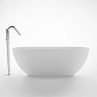 Pulcher® Mood 165 - Badewanne 165x78, Mattweiß SolidTec®