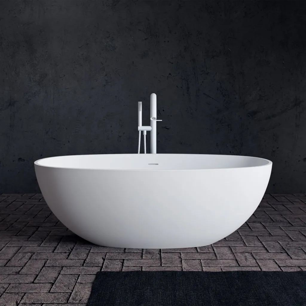 Pulcher® Mood 165 - Badewanne 165x78, Mattweiß SolidTec®