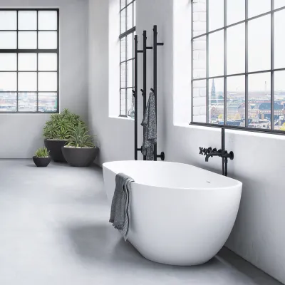 Pulcher® Mood 165 - Badewanne 165x78, Mattweiß SolidTec®