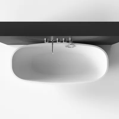 New Deep 170 - Badewanne 170x72, Massiv Mattweiß SolidTec®