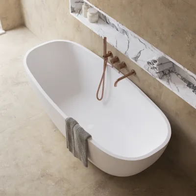 New Deep 170 - Badewanne 170x72, Massiv Mattweiß SolidTec®