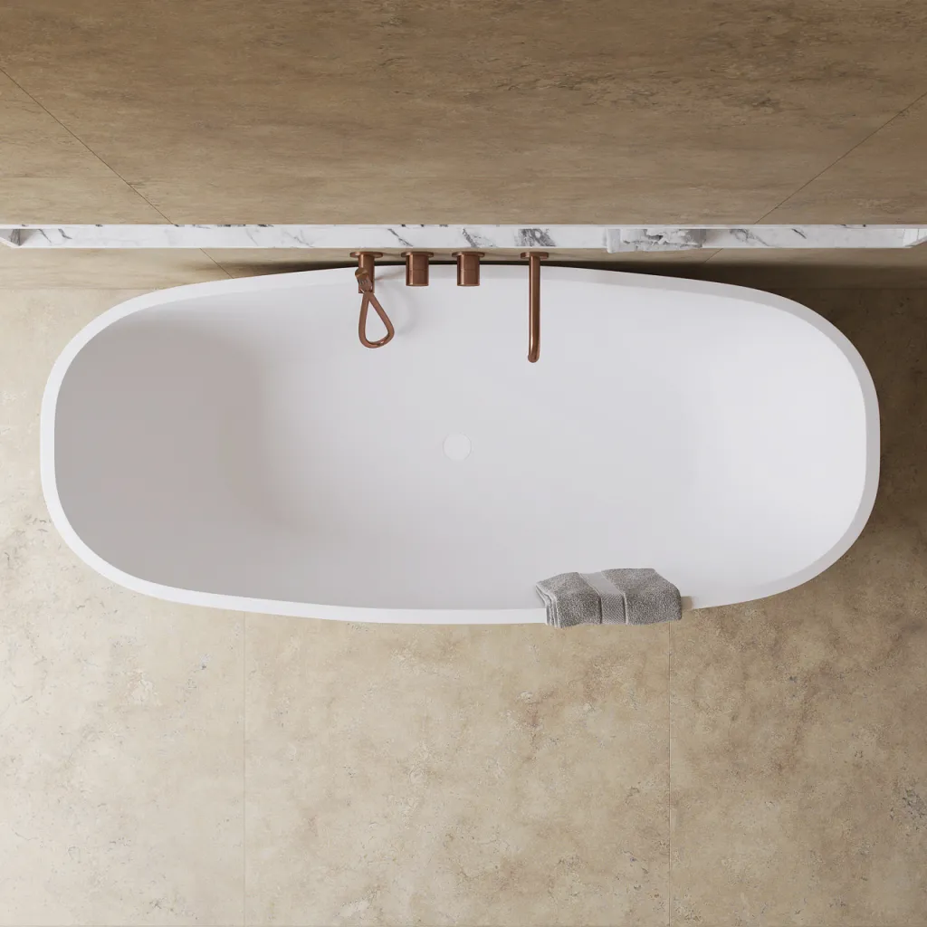 New Deep 170 - Badewanne 170x72, Massiv Mattweiß SolidTec®