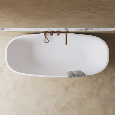 New Deep 170 - Badewanne 170x72, Massiv Mattweiß SolidTec®