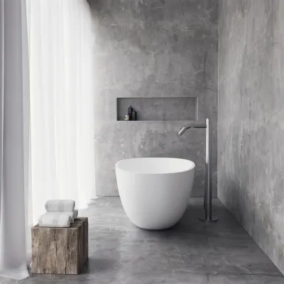 Boheme XL 150 - Badewanne 150x76, Massiv Mattweiß SolidTec®