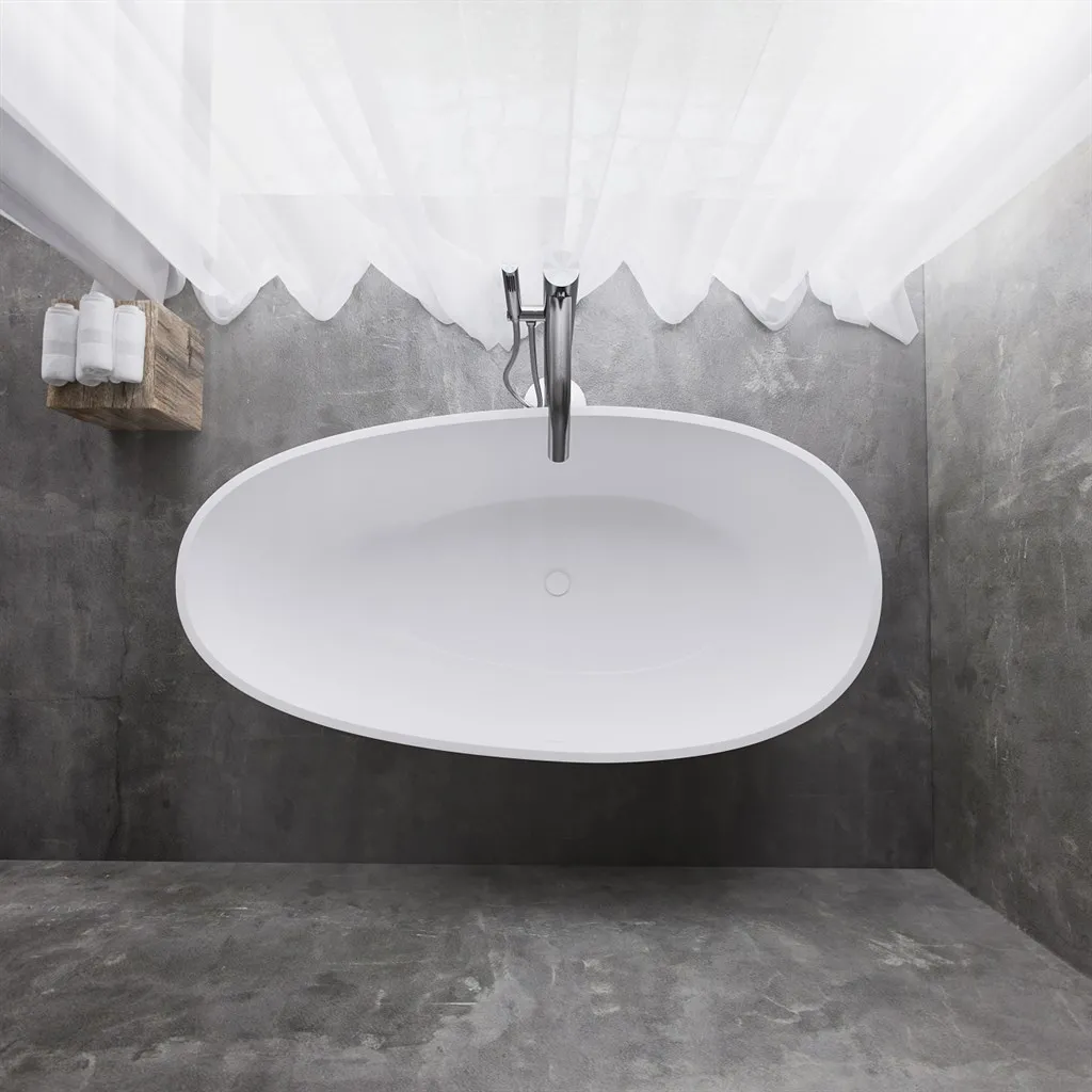 Boheme XL 150 - Badewanne 150x76, Massiv Mattweiß SolidTec®