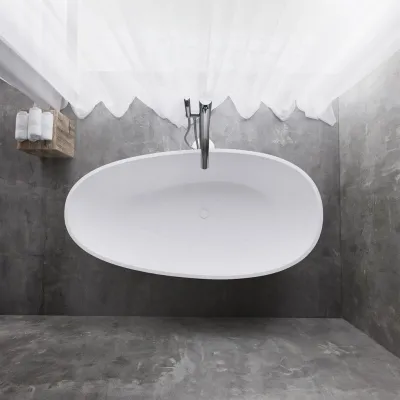 Boheme XL 150 - Badewanne 150x76, Massiv Mattweiß SolidTec®