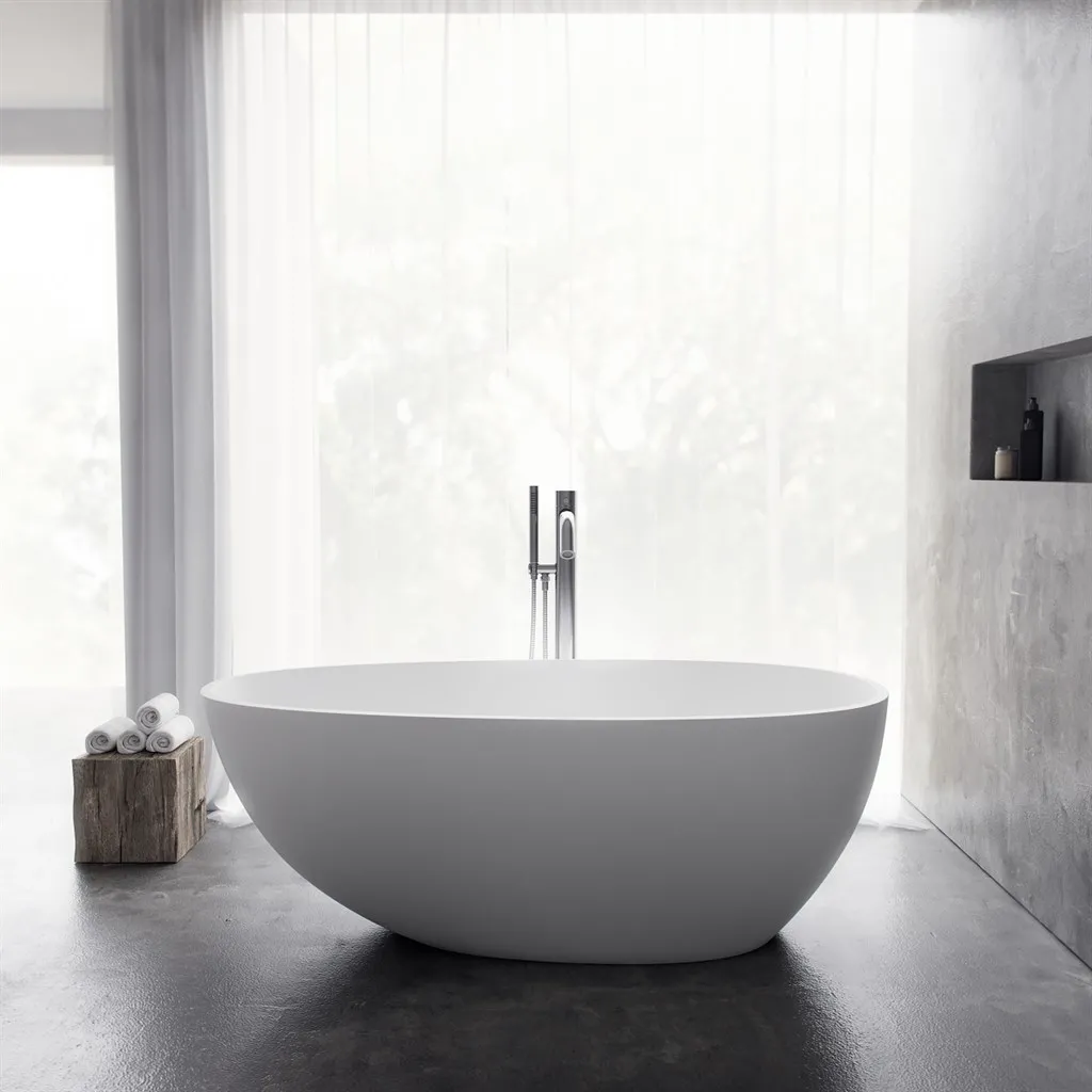 Boheme XL 150 - Badewanne 150x76, Massiv Mattweiß SolidTec®
