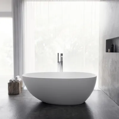 Boheme XL 150 - Badewanne 150x76, Massiv Mattweiß SolidTec®