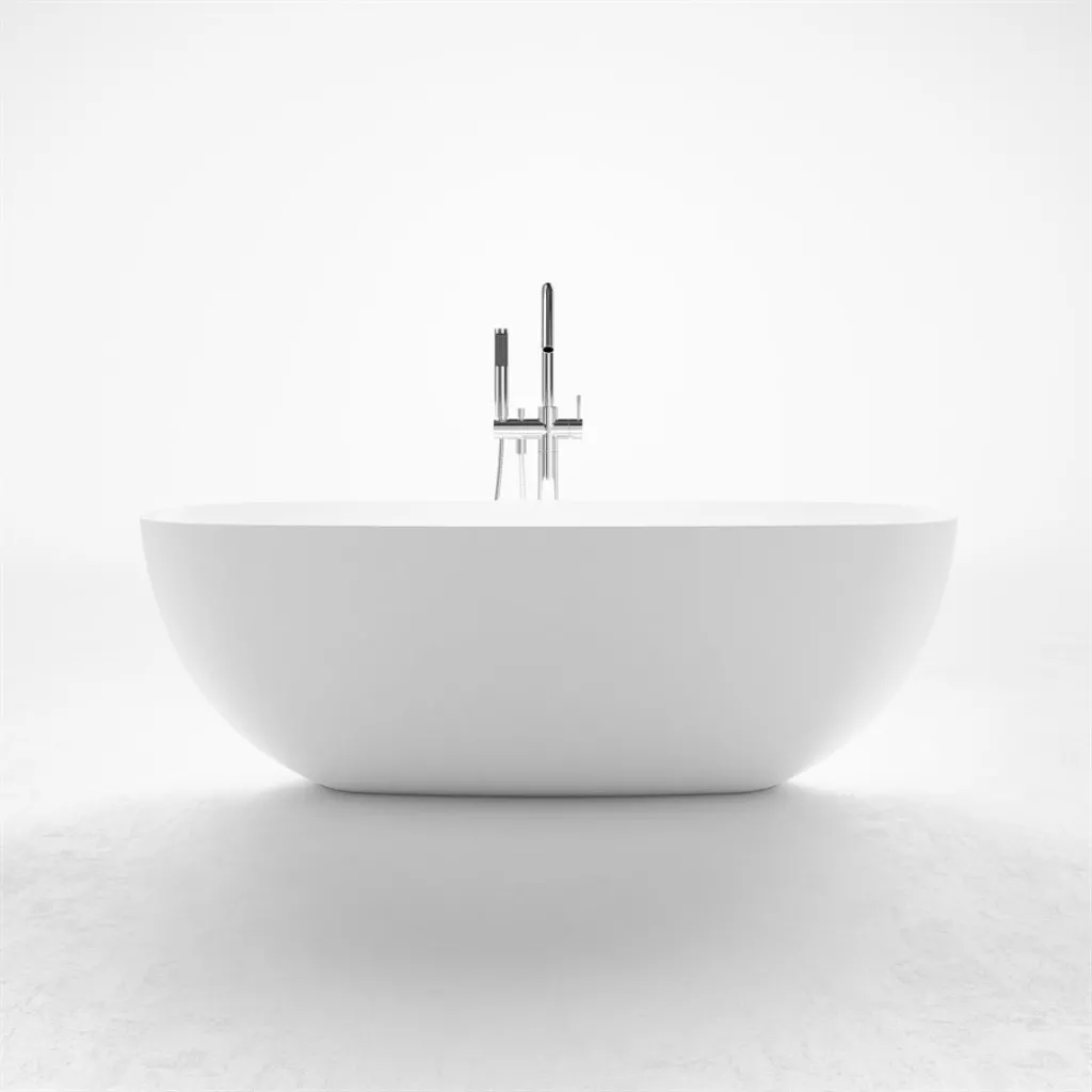New Deep 162 - Badewanne 162x80, Massiv Mattweiß SolidTec®