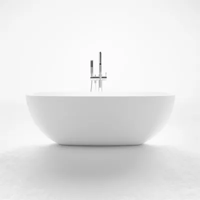 New Deep 162 - Badewanne 162x80, Massiv Mattweiß SolidTec®