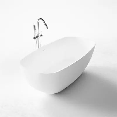 New Deep 162 - Badewanne 162x80, Massiv Mattweiß SolidTec®