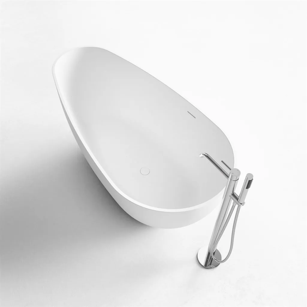 Boheme XL 160 - Badewanne 160x80, Massiv Mattweiß SolidTec®