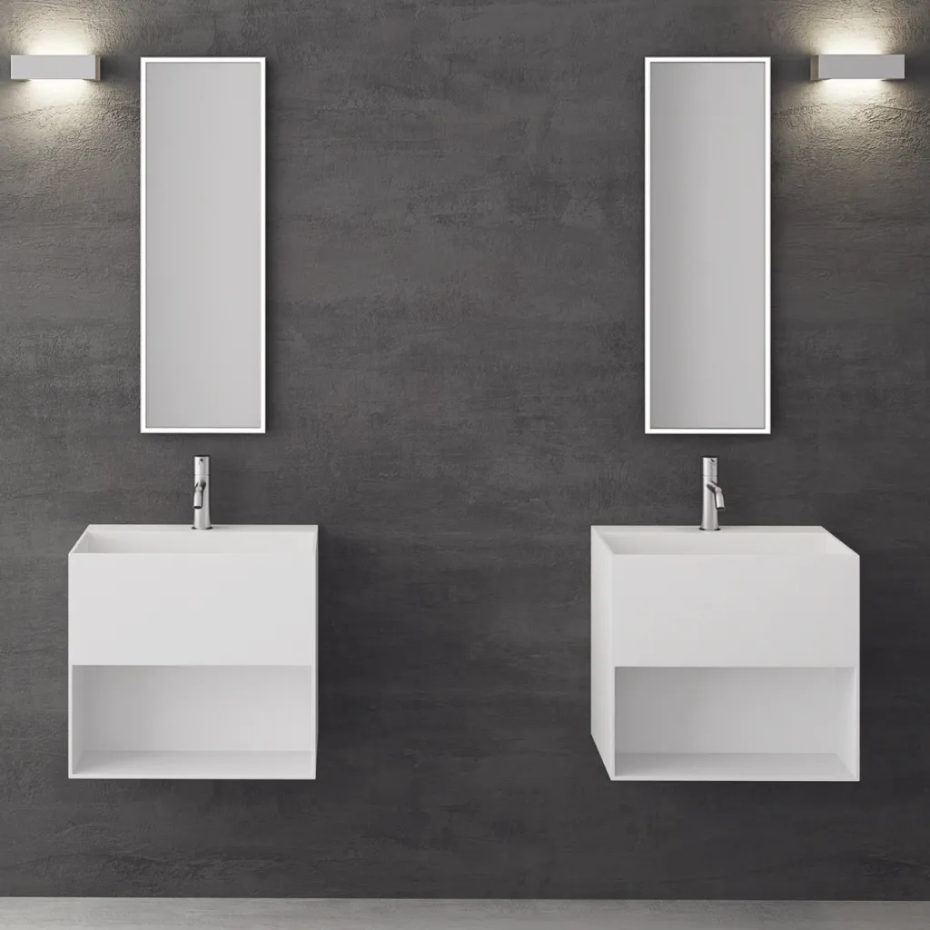 Boxo 55 - 55x40 Spüle mit Stauraum, Mathvid SolidTec®