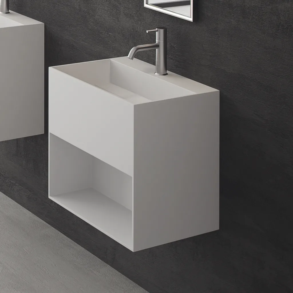 Boxo 55 - 55x40 Spüle mit Stauraum, Mathvid SolidTec®