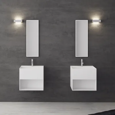 Boxo 55 - 55x40 Spüle mit Stauraum, Mathvid SolidTec®