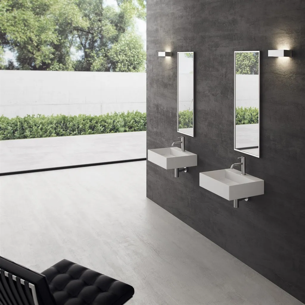 Kubo 50L - 50x40 Waschbecken, Mattweiß SolidTec®