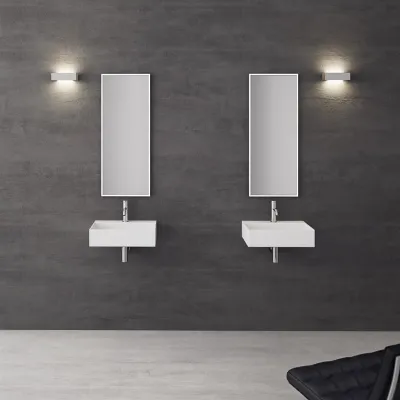 Kubo 50L - 50x40 Waschbecken, Mattweiß SolidTec®