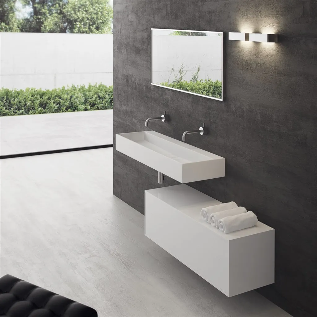Contract 120 - 120x40 cm Waschbecken, Mathvid SolidTec®