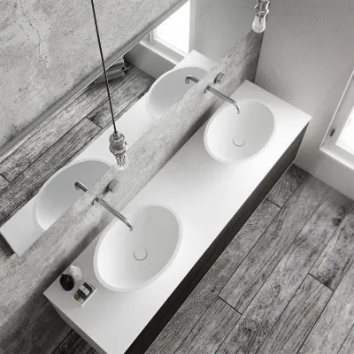 Spoon 52 - 52x38 Waschbecken, Mattweiß SolidTec®