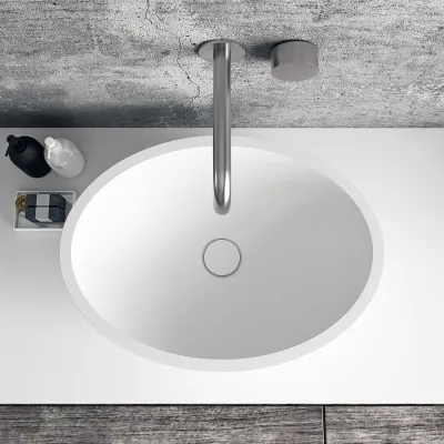 Spoon 52 - 52x38 Waschbecken, Mattweiß SolidTec®