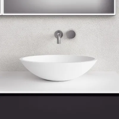 Spoon 52 - 52x38 Waschbecken, Mattweiß SolidTec®